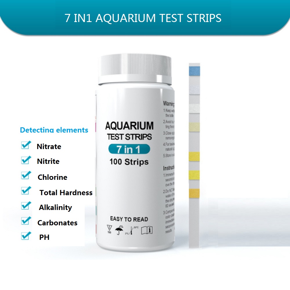 Marine Aquarium Water Test Kit - 100Pcs Aquarium Test Strips Water Quality