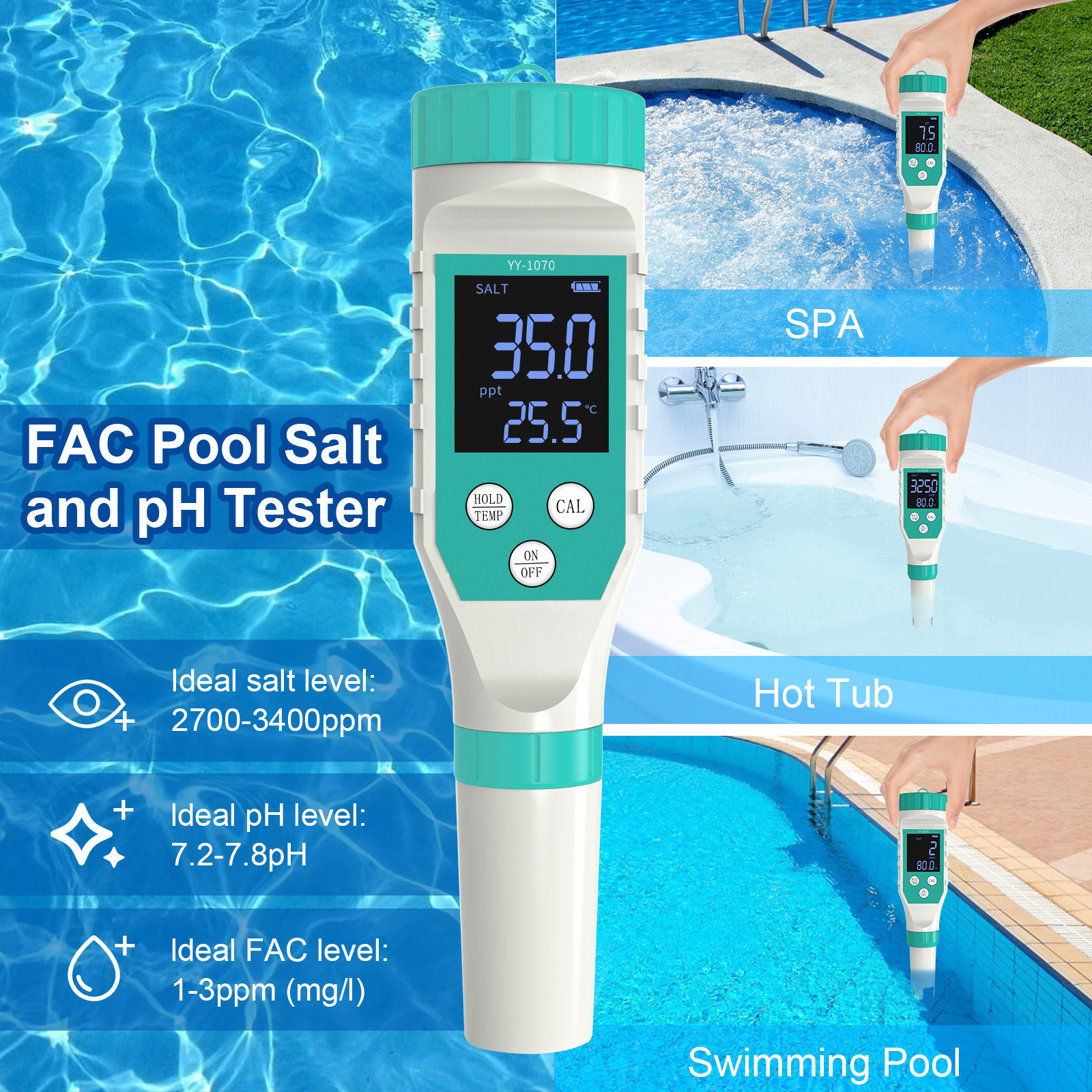 Digital PH/Chlorine/ORP/EC/TDS - Marine Aquarium Water Testing 리뷰 및 가격