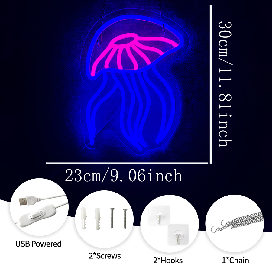 Jellyfish Led Neon Sign, Used  - Marine Aquarium Game 리뷰 및 가격