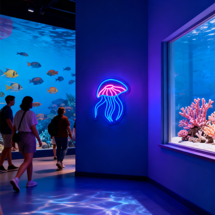 Jellyfish Led Neon Sign, Used  - Marine Aquarium Game 리뷰 및 가격