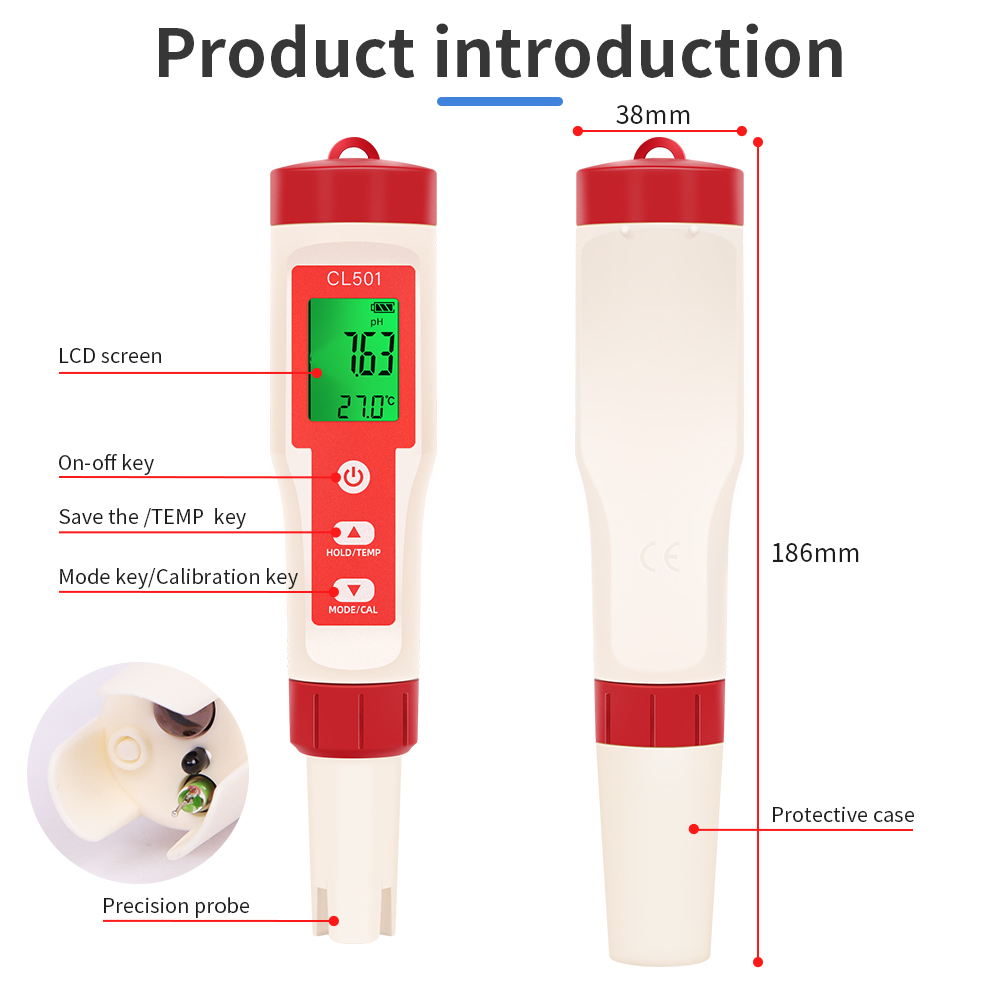 PH/CL2/H2/ORP/Temperature Mete - Marine Aquarium Water Testing 리뷰 및 가격