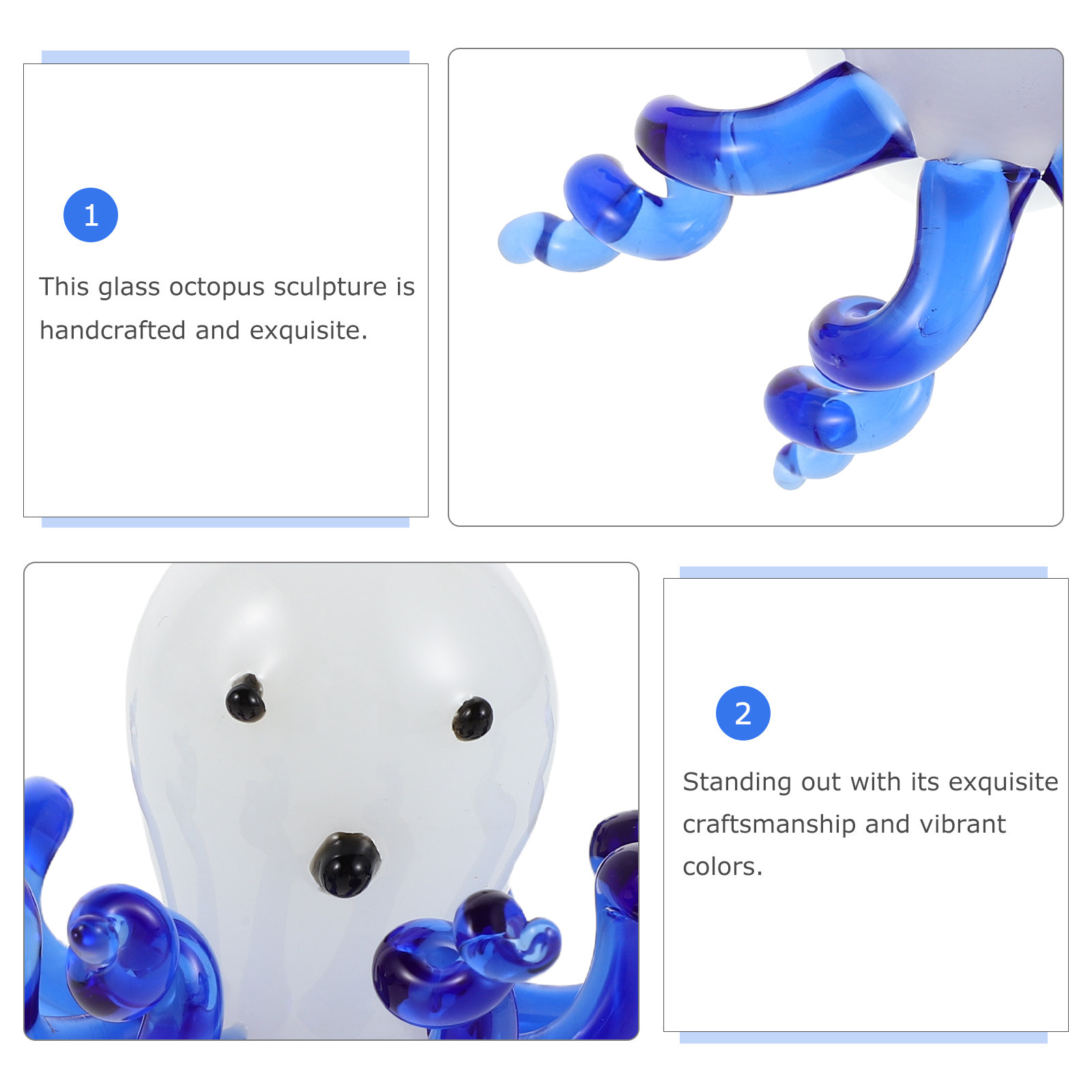 Handcrafted Glass Octopus Orna - Marine Aquarium Home 리뷰 및 가격