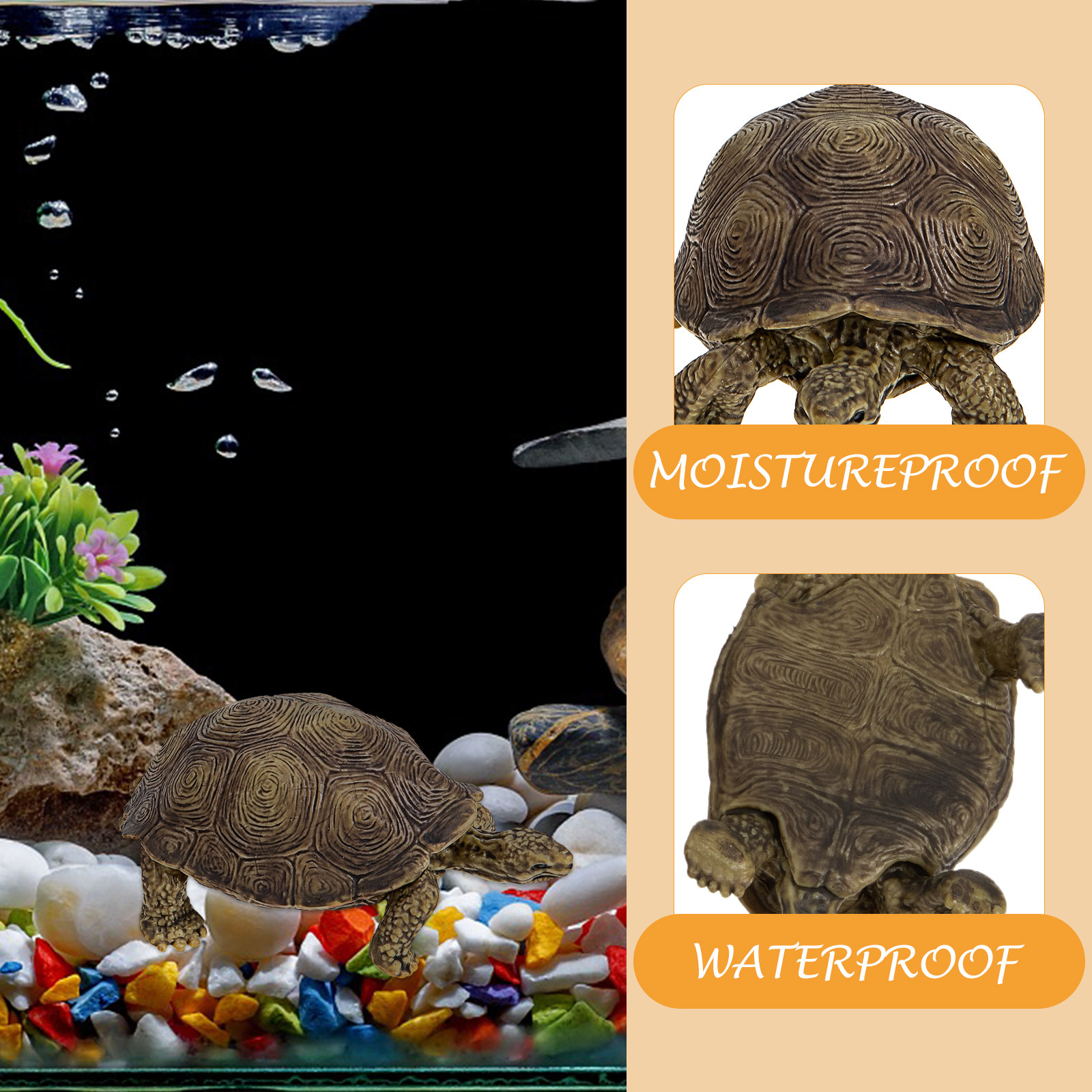 2Pcs Realistic Turtle Sculptur - Marine Aquarium Home 리뷰 및 가격