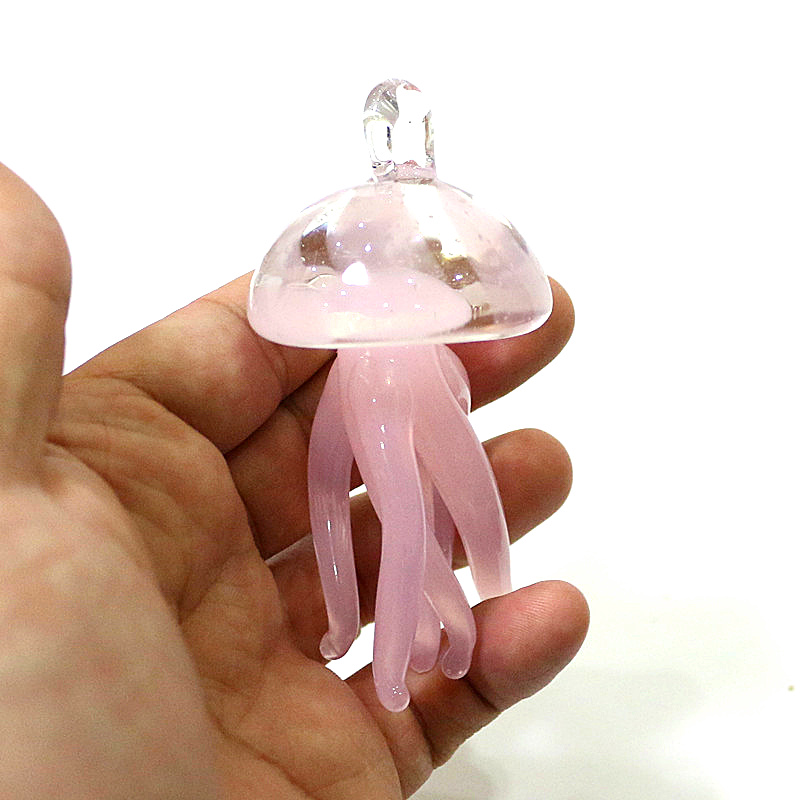 Pink Jellyfish Glass Pendant C - Marine Aquarium Home 리뷰 및 가격