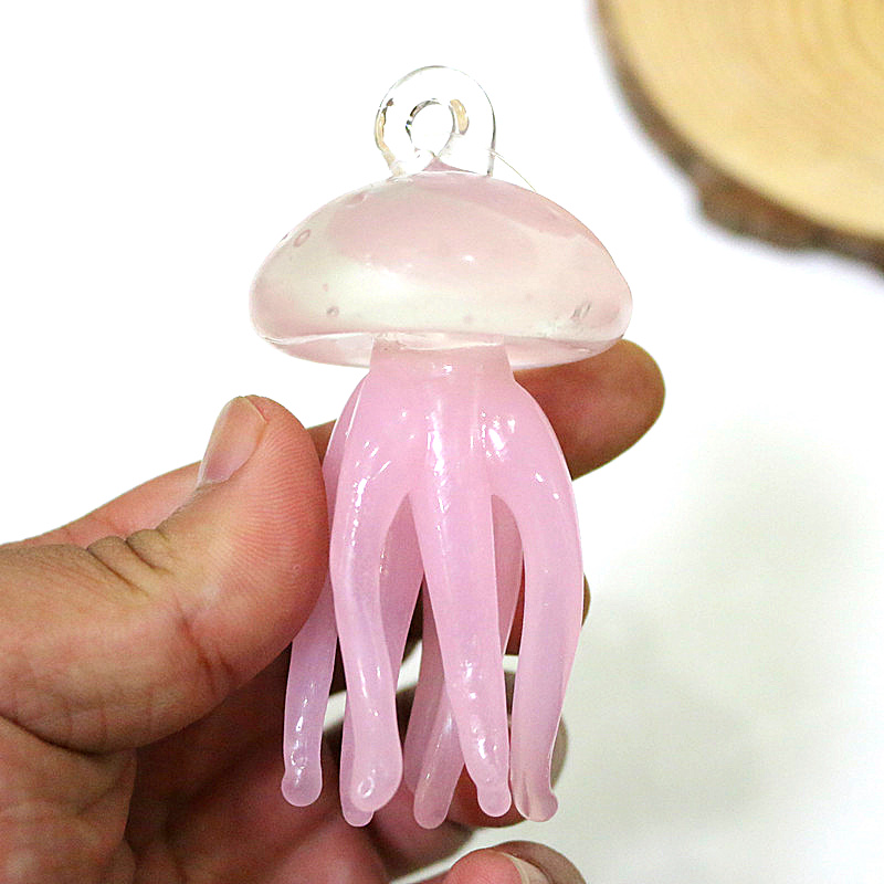 Pink Jellyfish Glass Pendant C - Marine Aquarium Home 리뷰 및 가격