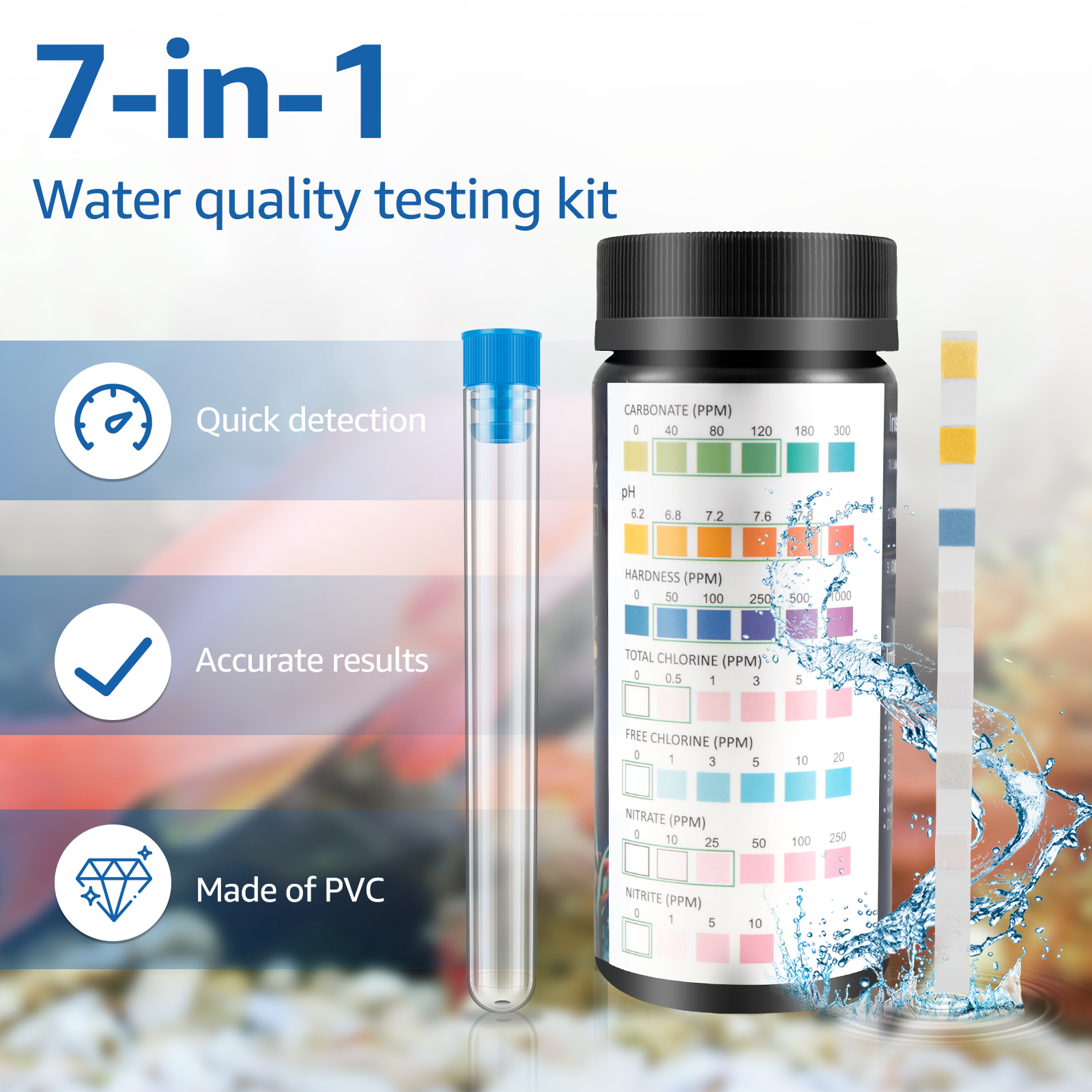 100Pcs 7 in 1 Aquarium Test St - Marine Aquarium Water Test Kit 리뷰 및 가격